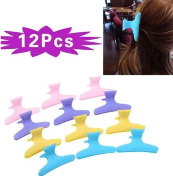 

12pcs Color Clip Hairdressing Butterfly Clip Tool Barber Shop Special Hair Dyeing Perm Hair Highlighting Oil Clip butterfly clip