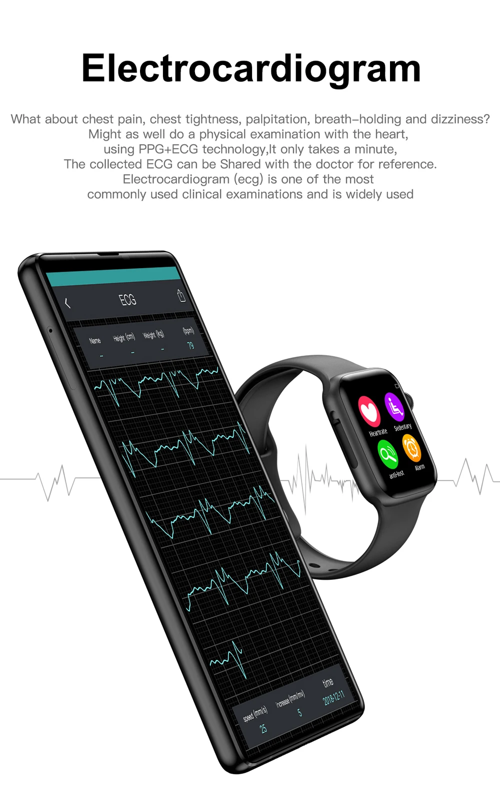 Отправлено Epacket IWO 10 W34 Bluetooth Вызов Смарт-часы ЭКГ монитор сердечного ритма Смарт-часы для мужчин и женщин для Android Apple PK IWO 8