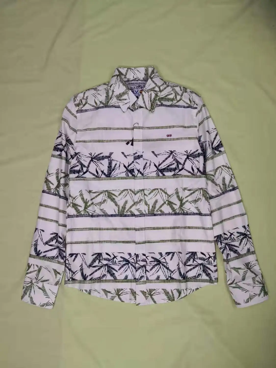 Рубашка с вышивкой, camisa masculina, мужские рубашки с длинным рукавом, хлопок, Social hombre eden park faconnable Сорочки мужские - Цвет: 2