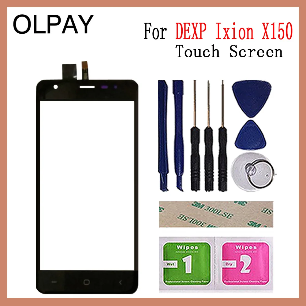 OLPAY 5,0 ''мобильный телефон сенсорный экран дигитайзер для DEXP Ixion X150 сенсорный стеклянный датчик инструменты Бесплатный клей и салфетки