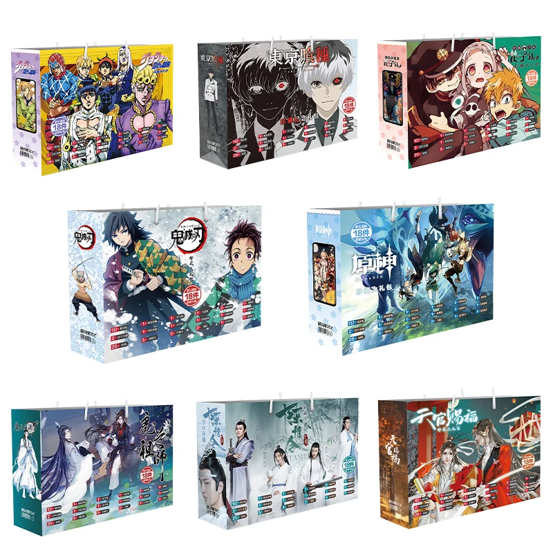Gift Set Anime Demon Slayer Jojo Toilet Bound Hanako Kun Tokyo Ghoul 