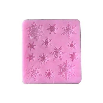 

Christmas Snow 3D Snowflake Fondant Mold Silicone Mold for Cake Cupcake Decoration Gumpaste Molds With 10 Small Sizes