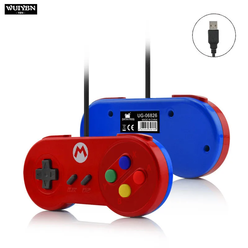 

USB 1.4M Wired Gamepad controller Joystick For Nintendo Classic Red and White NES Game Console Pc Windows 7/8/10 and Mac