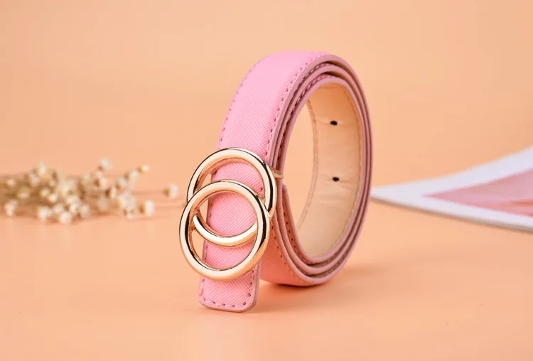 pink Детские черные кожаные ремни высокого качества для мальчиков и девочек; Повседневные детские джинсовые брюки из искусственной кожи - Цвет: pink