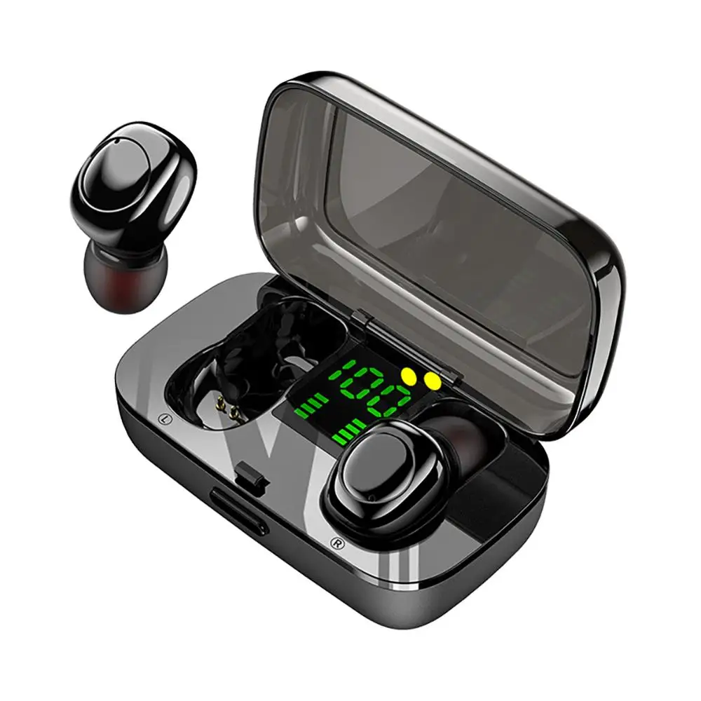 

XG23 TWS Bluetooth 5.0 Headphones LED Digital Display Screen Touch In-ear Noise Cancelling Stereo Earphones with Charging Box