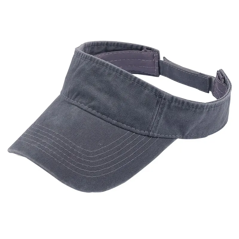 Пустой Топ кепки регулируемый, для спорта на открытом воздухе Солнцезащитная Шляпа Сплошной Цвет Повседневная Бейсболка Пустой Топ кепки дышащая - Цвет: Серый