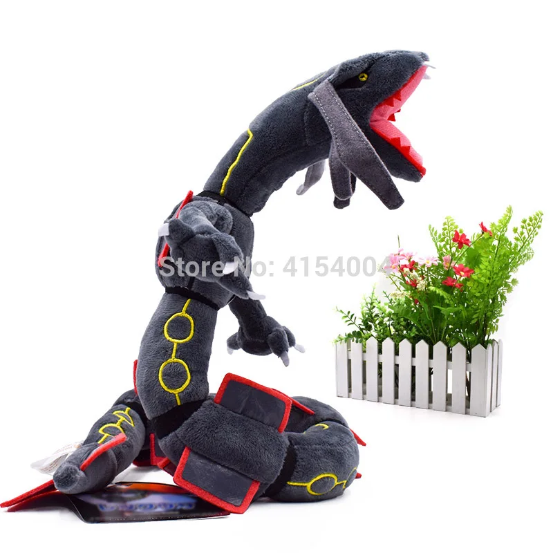 10 шт./партия Аниме Rayquaza черные животные плюшевые Peluche куклы с скелетом мягкие горячие игрушки Рождественский подарок для детей