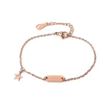 DoreenBeads, модные браслеты из нержавеющей стали, розовое золото, сердце, крыло, прозрачный кубический цирконий для мужчин, ювелирное изделие, подарок, длина 16,5 см, 1 шт