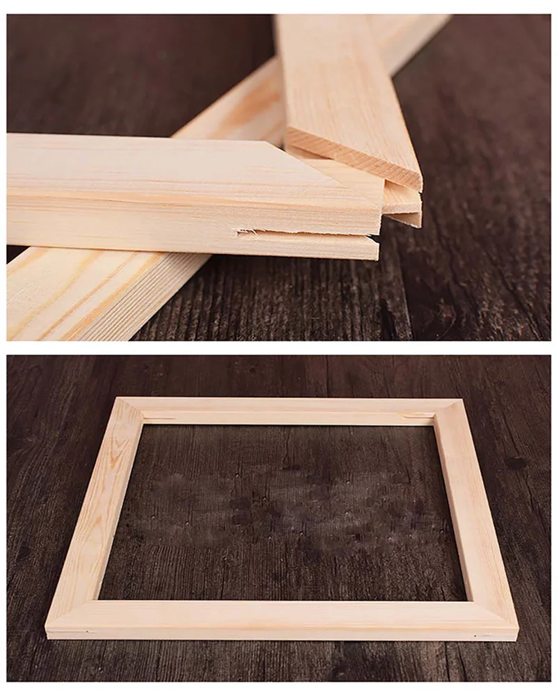 Practical Blank Wooden Frame for Canvas Oil Painting Nature DIY Inner Frame 