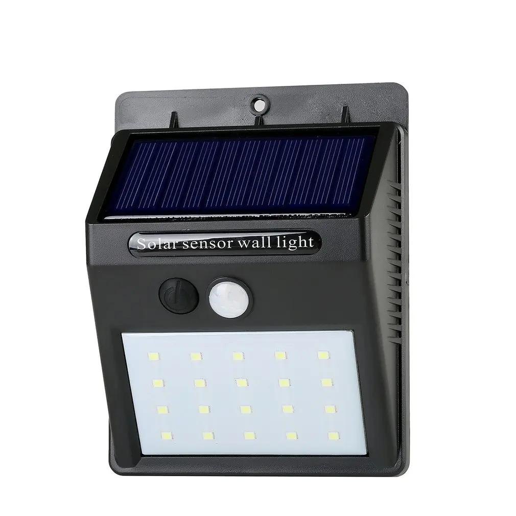 

20 LED Solar Sensor Lights Outdoor Waterproof Courtyard Garden Corridor Lamp PIR HUMAN Motion Sensor Wall Light Solar Light