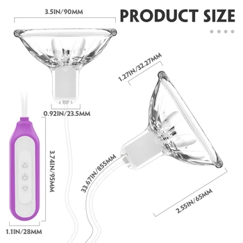 PHANXY 27 Modes Nipple Stimulation Breast Vibrator Enlargement Masturbator Chest Massager Sex Toys for Women Female Vagina Eggs 6