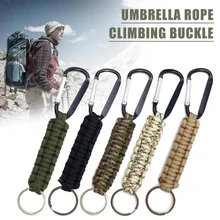 1 PCS Cord Parachute Rope Keyring Carabiner Safety Survival Gear Tactical Military Strand Kits Lanyard Keychain Outdoor Tools