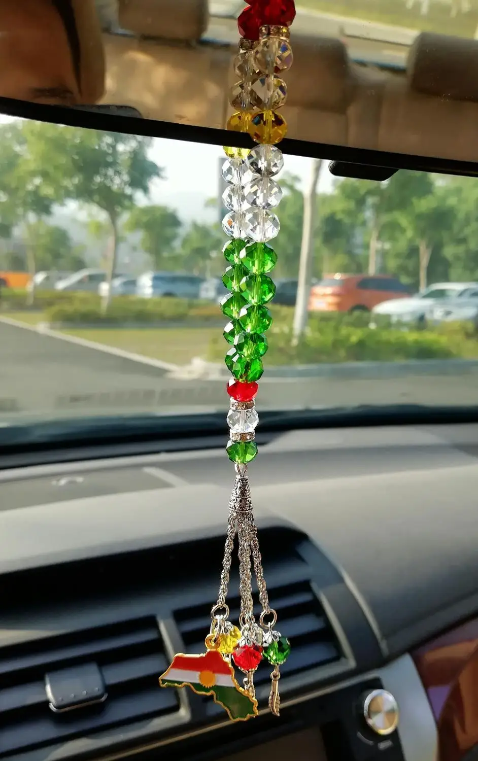 Курдское ожерелье флаг Молитвенные Четки из бусин tasbih автомобиль/дом/офис висит