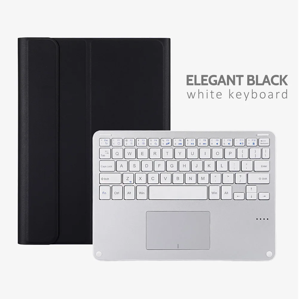 Black-White 10,1 ДМ, bluetooth-клавиатура для huawei M5 Youth Edition чехол Ультратонкий Съемный беспроводной Bluetooth клавиатуры с крышкой - Цвет: Black-White
