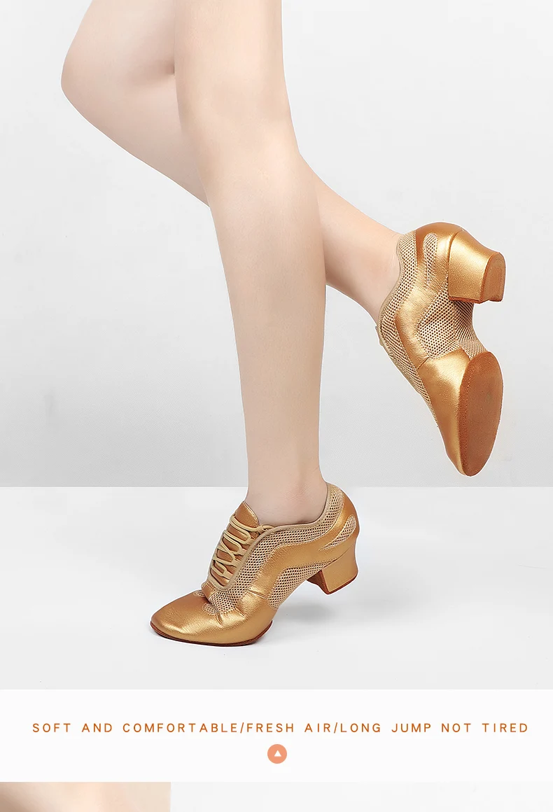 Новое поступление; Профессиональная женская обувь для латиноамериканских танцев; женская обувь для взрослых из натуральной кожи; удобная обувь для танцев на среднем каблуке 4,5 см