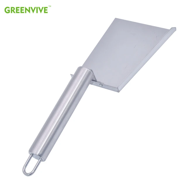 Greenvive Rozsdamentes Acél Fa Fogantyú Tisztítása Méhkas Lapát Méhészet Tiszta Szerszám Kanál 3.15 Hüvelyk *7,87 Hüvelykes Lapáttal - Image 4