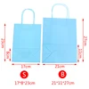 1pcs Solid Color Paper Party Bags Kraft Bag With Handles Recyclable Birthday Gift Bag ► Photo 3/6