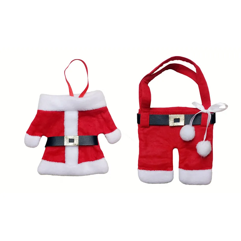 

2PCs/Set Christmas Cutlery Pocket For Home Kitchen Folks Accessories Snowman Tableware Supplies Xmas Decorations