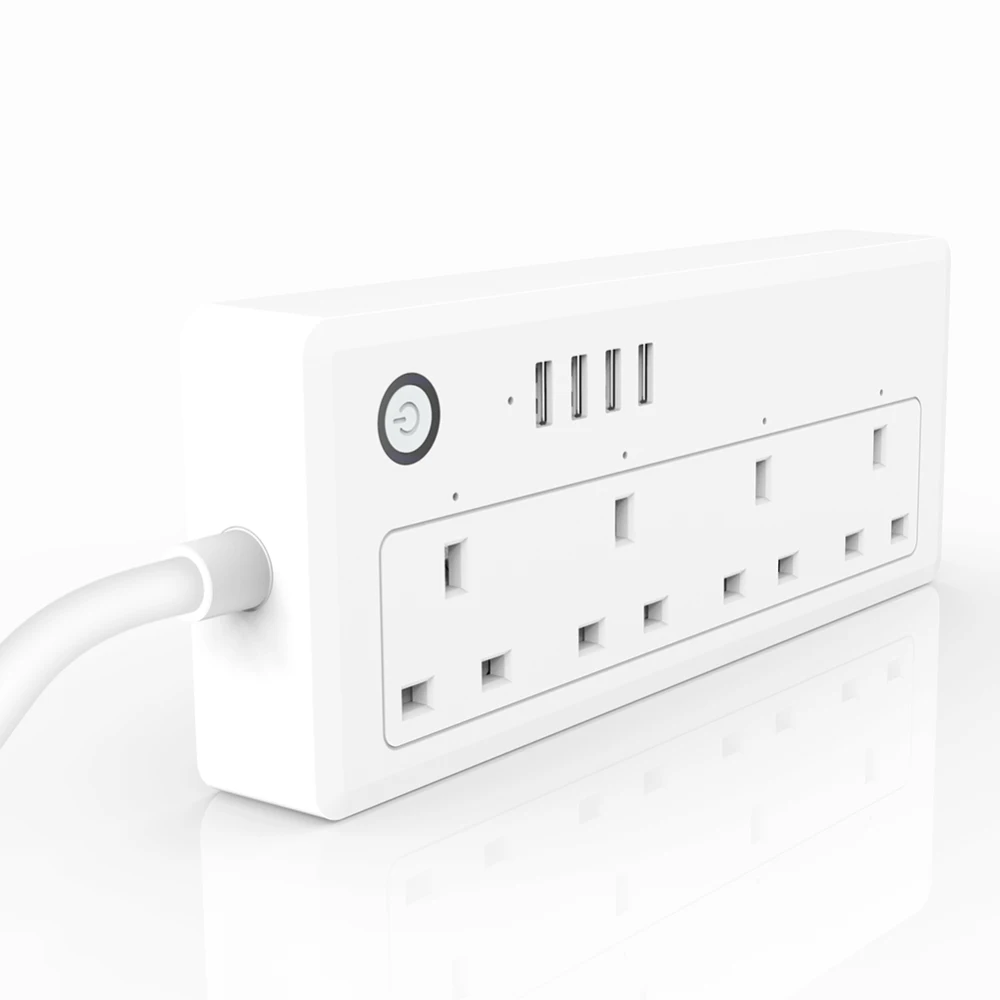 Вилка стандарта Великобритании для USB Wifi Smart power Strip Outlet совместима с 13A power Outlet с Alexa Google Mini IFTTT Smart Life APP XS-A25