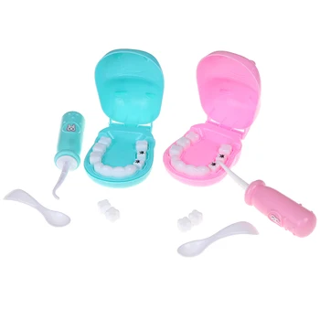 

1set Dentist Check Teeth Model Set Medical Kit Educational Role Play Simulation Learing Toys For Children Kids Pretend Play Toys