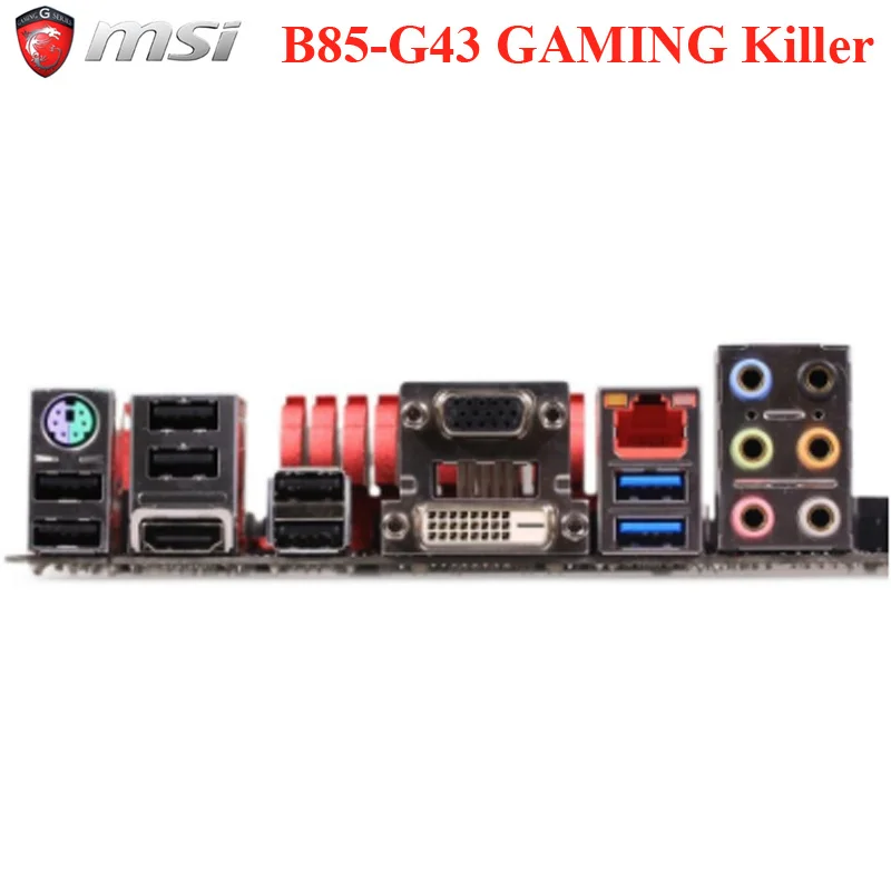 MSI B85-G43 игровая оригинальная материнская плата DDR3 LGA 1150 USB2.0 DVI HDMI VGA 32 Гб B85 i3 i5 i7 B85 б/у настольная материнская плата