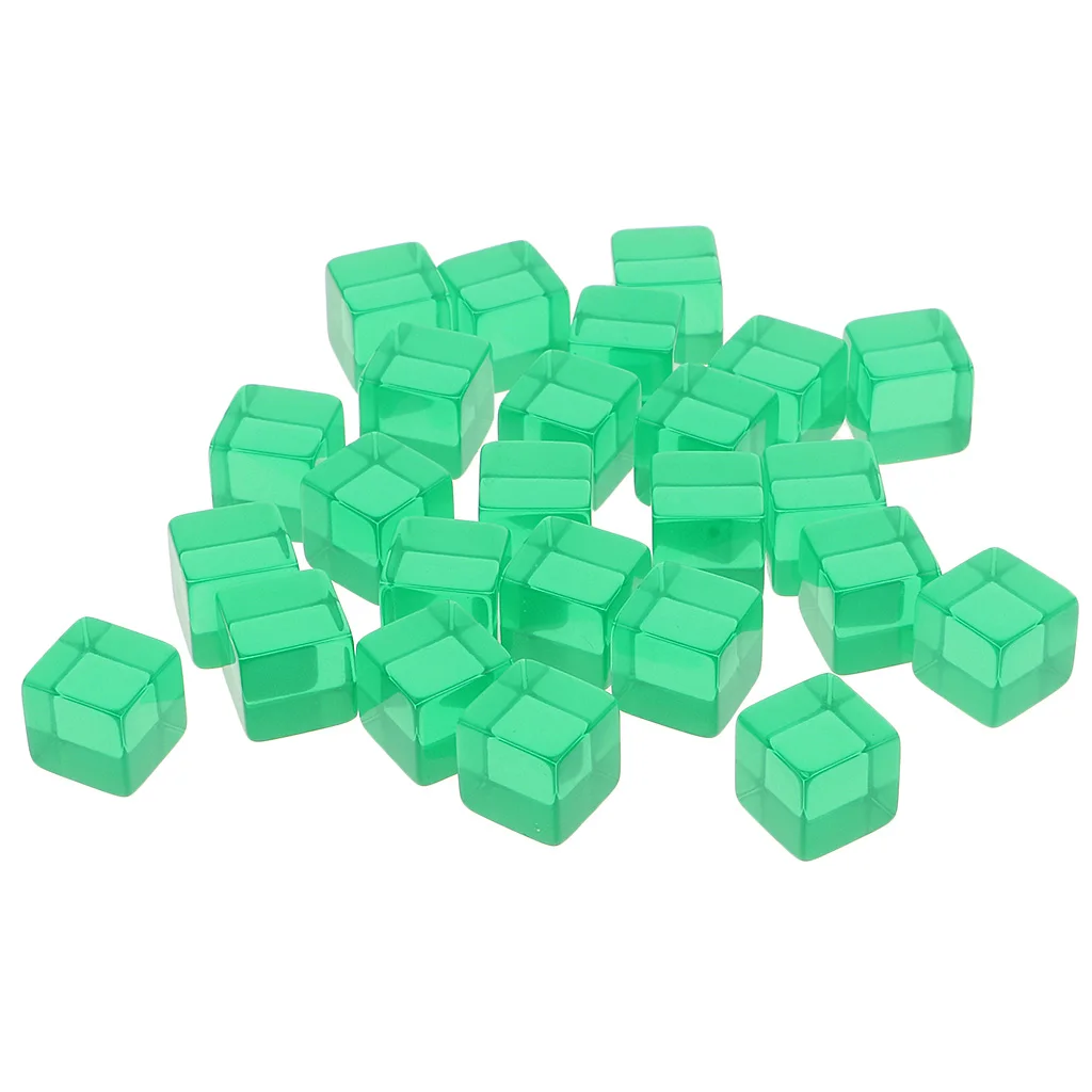 25 Pieces D6 Six Sided Transparent Blank Dices Board Game