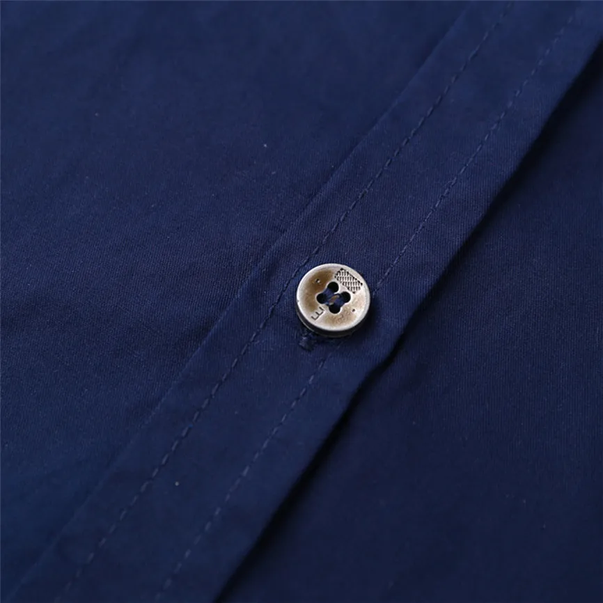 Camisas Hombre,, мужская рубашка, модная, повседневная, военная, чистый цвет, с карманом, короткий рукав, свободная, с отложным воротником, обычная, Camisa