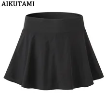 Новая теннисная юбка Женская Спортивная юбка однотонная быстросохнущая юбка Спортивная для пляжного танца Волейбол Бег юпе кулот юбка для гольфа
