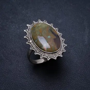 

Natural Ocean Jasper Handmade Unique 925 Sterling Silver Ring, US size 8.75 X2545