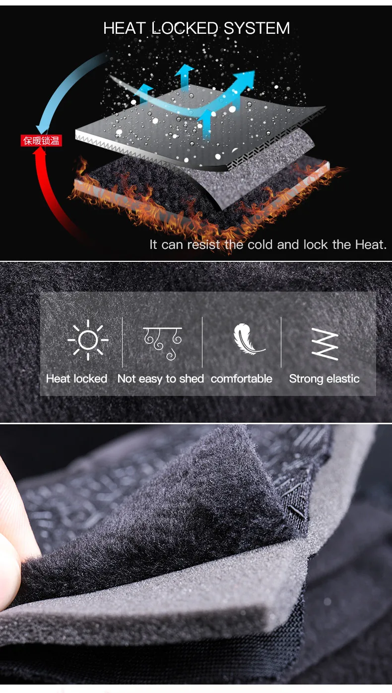 WHEEL UP Cycling Gloves Full Finger Thermal Sport Shockproof MTB Road Bike Motorcycle Touch Screen Glove Man Bicycle Equipment