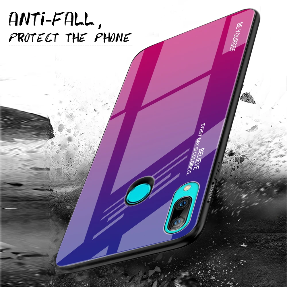 Градиентное закаленное стекло mate 20 Pro Nova 3 3i 5 5i Honor 10 10i 20 чехлы для телефонов Чехол для huawei P Smart Z P20 P30 Lite
