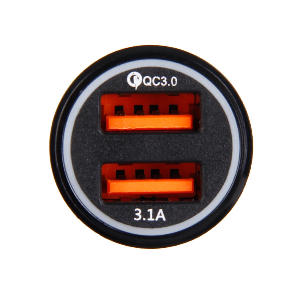 2 двойной порт USB Быстрая автомобильная сигарета 33 Вт Быстрая зарядка QC 3,0 для iPhone samsung