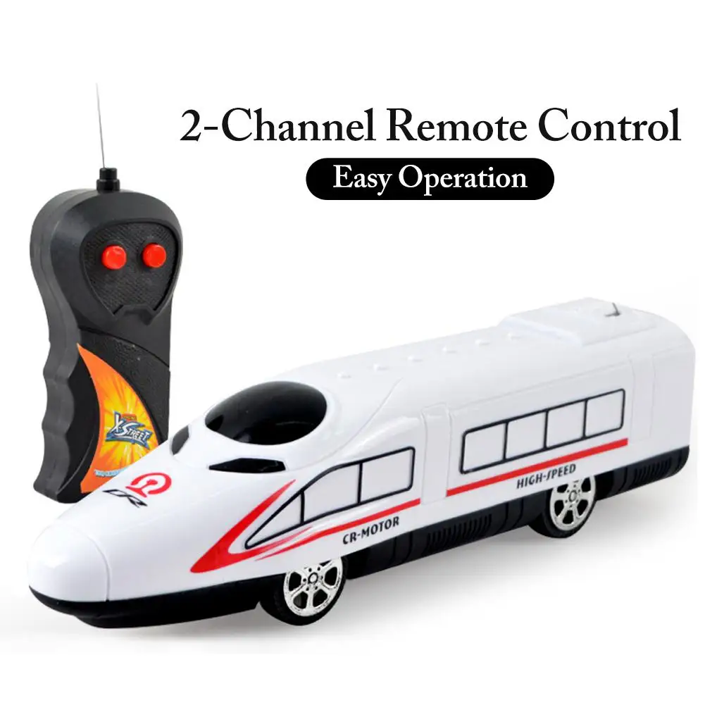 

RC Train Remote Control RC Cars Train-shaped Realistic Electric Toy 2 Channel Trucks Vehicles Gift Toy For Boys Girls Children