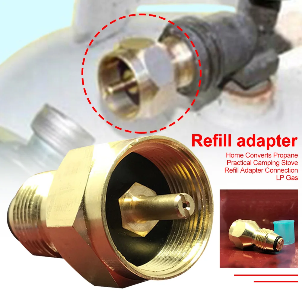 

Camping Stove Heavy Duty Durable Safety Hiking Home Anti Corrosion Practical Refill Adapter Converts Propane Connection LP Gas