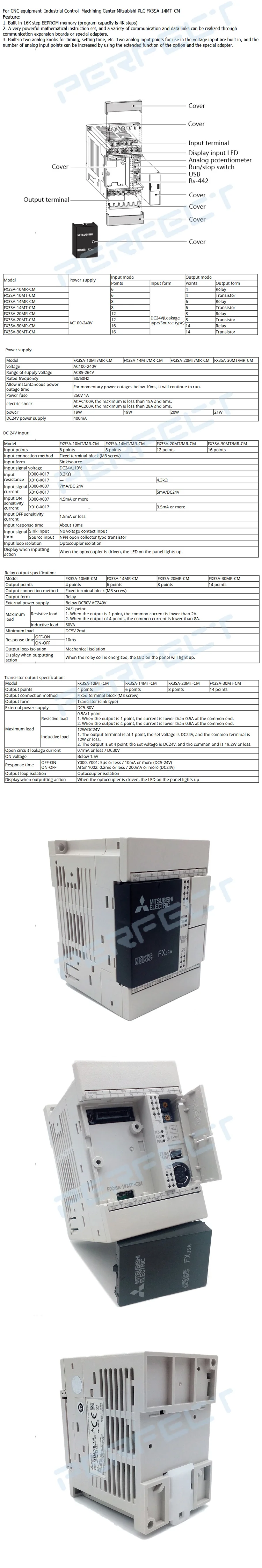 FX3SA-14MT-CM Mitsubishi PLC программируемые контроллеры для оборудования с ЧПУ обрабатывающий центр промышленного управления