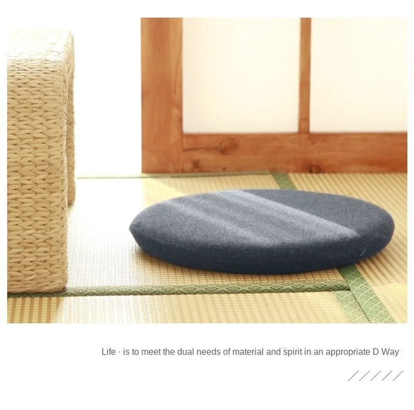 Thicken Memory Foam Cushion Hassock Tailbone Care Chair Seat Pads Japan Style Round Futon