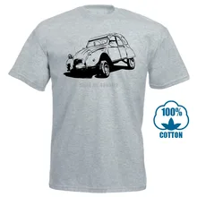 Новая летняя мужская футболка в стиле хип-хоп 2Cv футболка 2 Cv Citroen Франция автомобиль тонкая футболка 012954