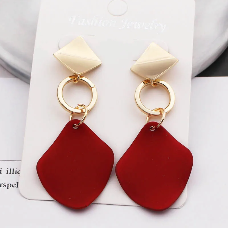 Best Offers Statement-Earrings Trendy Jewelry Punk Geometric Elegant White Red Green Women New-Fashion 3BjWGGzyV