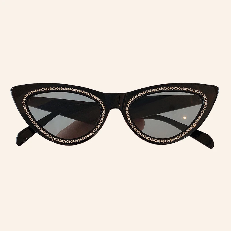 No.2 sunglasses Алмазные солнцезащитные очки с оправой для женщин с роскошным брендом солнцезащитные очки «кошачий глаз» женские gafas de sol hombre - Цвет линз: No.2 sunglasses
