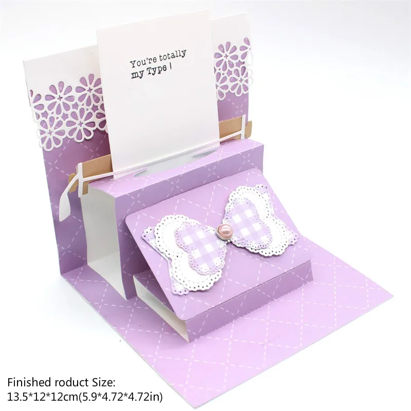 Goedkoop Kscraft Pop Up Schrijfmachine Kaart Kan Vouw Platte Metalen Stansmessen Voor Diy Scrapbooking Card Making Kids Fun decoratie Benodigdheden