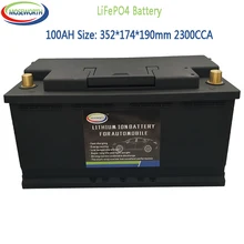 12,8 V 100AH LiFePo4 LFP литий-железо-фосфатный аккумулятор с BMS платой 2300A CCA для автомобильного аккумулятора длительный срок службы глубокие циклы