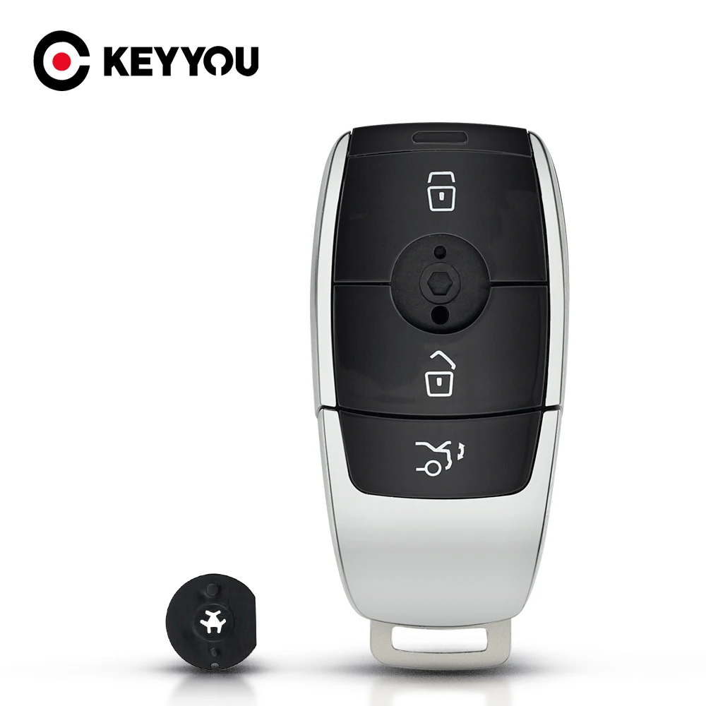 KEYYOU SMART REMOTE KEY CASE SHELL FOR MERCEDES FOR BENZ C200L E300L S320 S350 S450L S500L AMG GLC CAR STYLING REPLACEMENT 3BTN