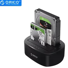 Orico HDD чехол SATA к Usb3.0 2,5/3,5 дюймов мобильный жесткий диск коробка автономная Копия работы держатель жесткого диска двойной HDD SDD ридер ЕС США штекер