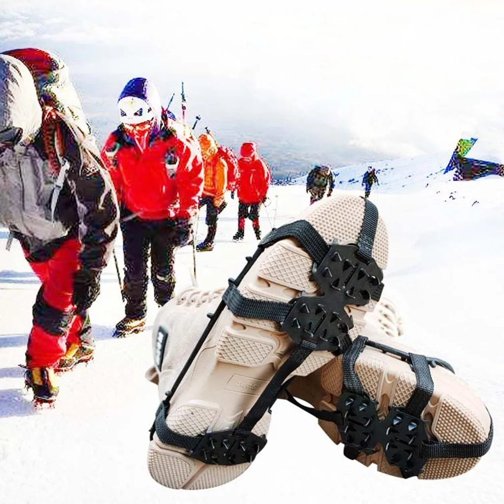 

24-Teeth Sports Anti-Slip Ice Cleats Shoe Boot Grips Crampon Chain Spike 24-Teeth Sports Anti-Slip Ice Cleats Shoe Boot Grips Cr