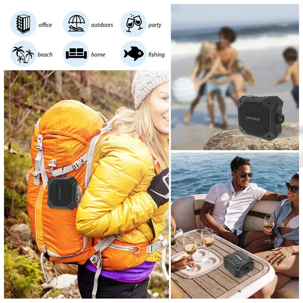 KAYINUO IPX7 водонепроницаемый Мощный TWS Bluetooth Динамик Мощный беспроводной супер бас мощный портативный динамик boombox TF карта