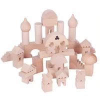Children Wooden Blocks Toys Castle Blocks Assembly Stacking Game Montessori Educational Creative Toy For Kids Nordic Style Gifts