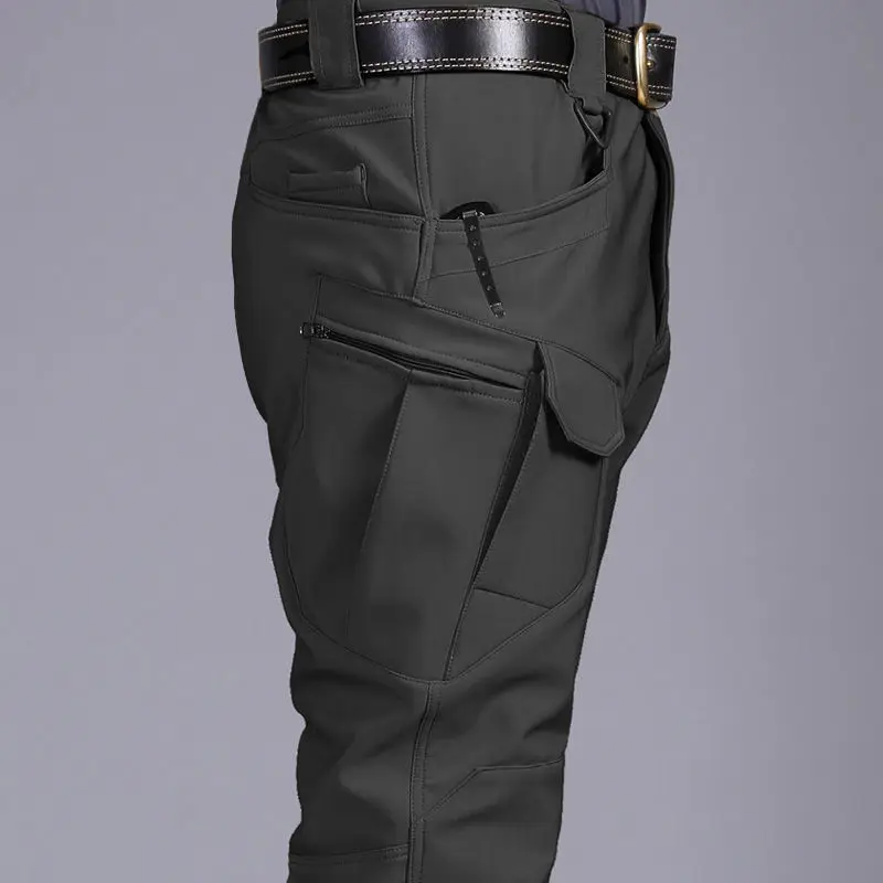 Tactical pants men's elastic spring and summer quick-drying pants windproof and waterproof camouflage overalls loose large size