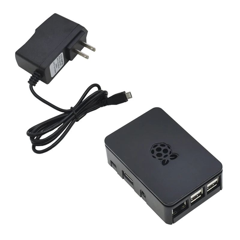 Для Raspberry Pi 3 Model B+(Plus)+ Abs чехол+ 5V 2.5A Мощность адаптер с поддержкой Wi-Fi и Bluetooth Декодер каналов кабельного телевидения штепсельная вилка стандарта США