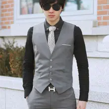 Англия костюм жилет мужской Slim Fit Бизнес Тонкий жилет рабочая одежда формальная одежда жилет