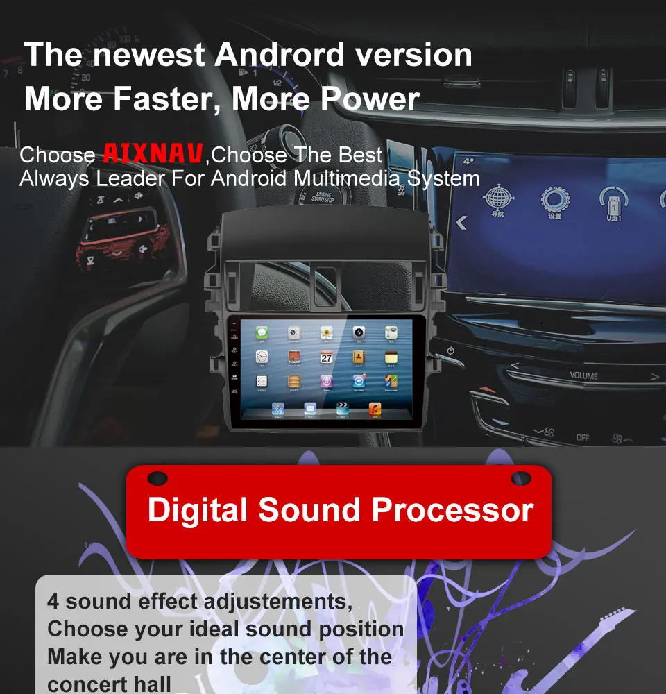 Sale Car Multimedia Player GPS For Toyota Corolla Car Radio Navigation Android 5.1 4 Core 32G 2G DSP Auto Radio 2 Din FM parktronic 0